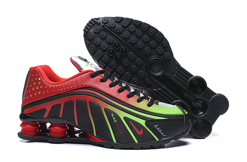 Nike Shox R4 Differentiation Red Black Green Shoes - Click Image to Close